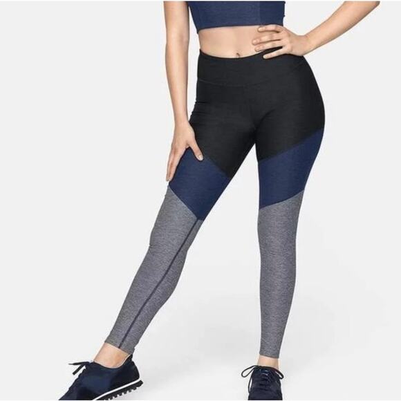 Outdoor Voices Leggings Womens Small Springs Colorblock High Waist Yoga Pilates - Picture 2 of 11